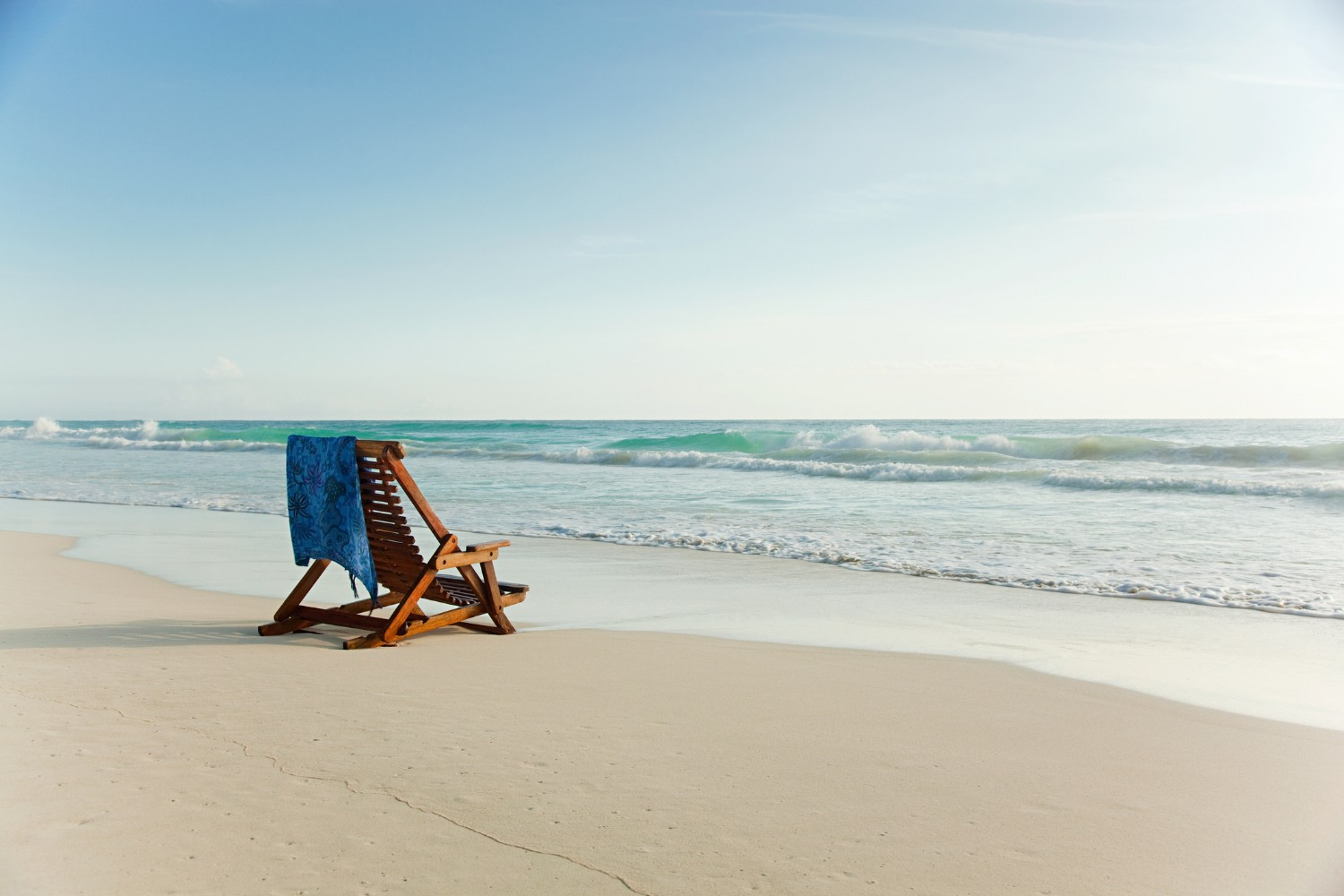 Beach chair on a lonesome beach in 30A