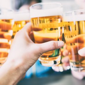 people toasting beer at 30A Breweries