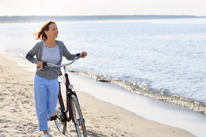 bike ride by the beach