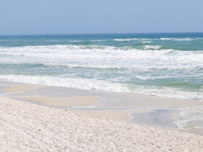 white sandy beach