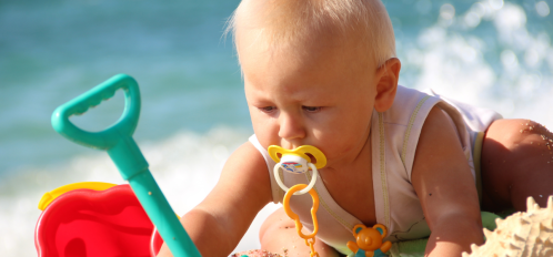 baby on beach