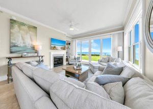 oceanfront vacation rental living room