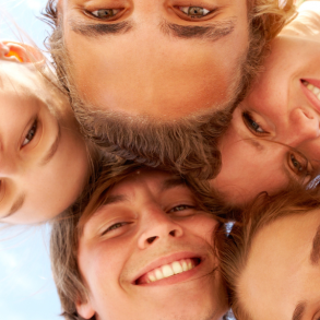 group of teenagers smiling