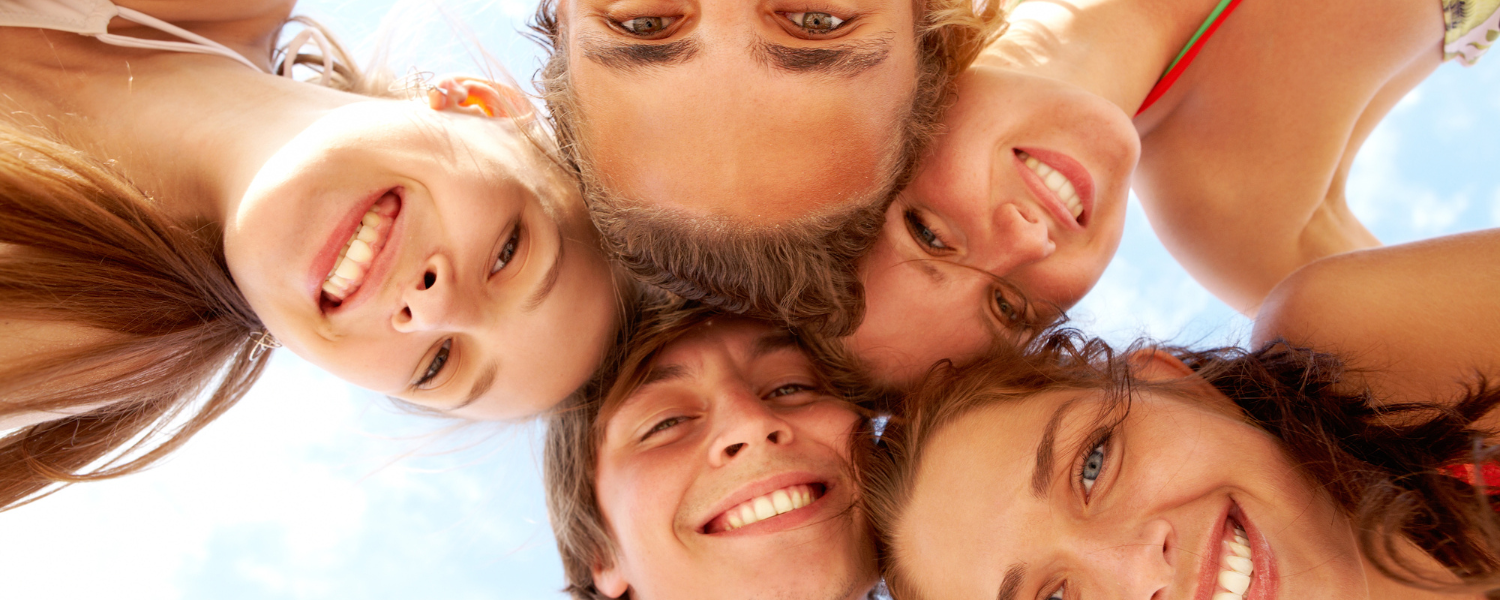 group of teenagers smiling
