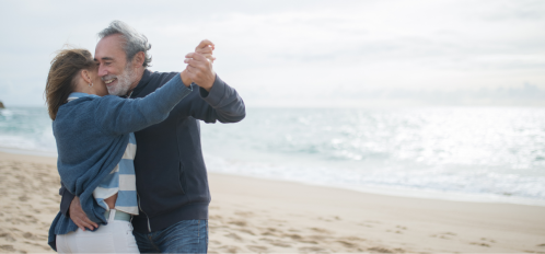 couple dancing on beach