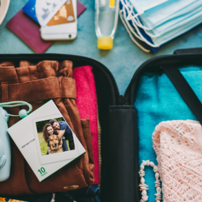 suitcase packed for vacation