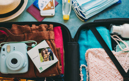 suitcase packed for vacation