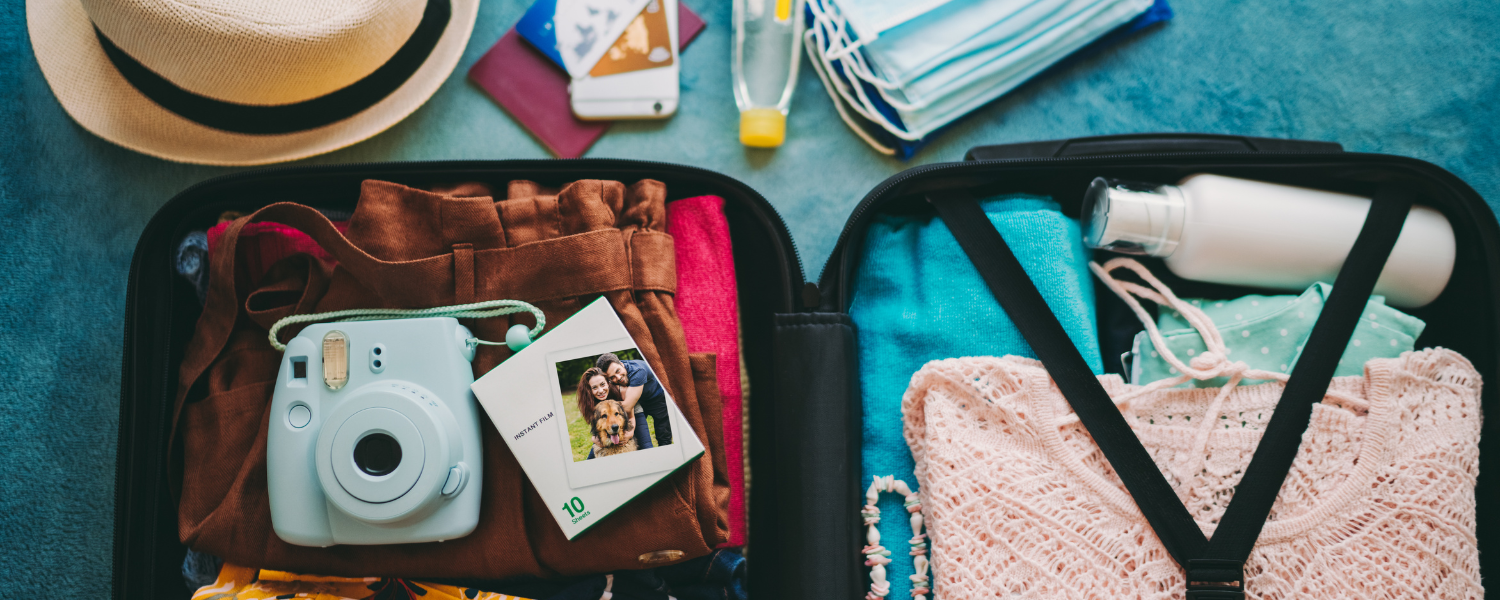 suitcase packed for vacation