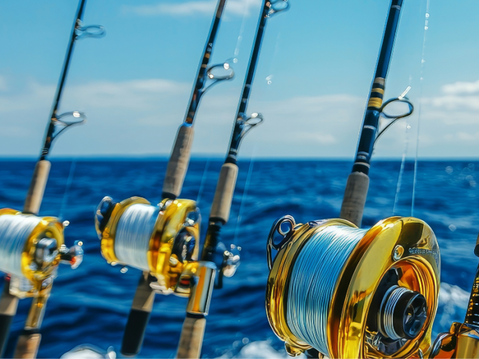 fishing rods on boat