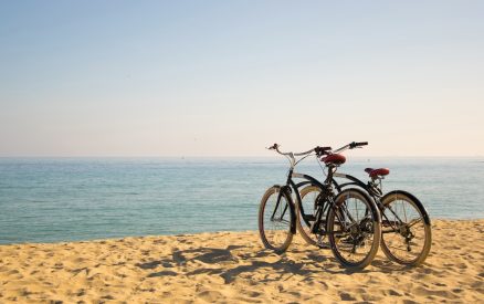 Two bicycles on the beach