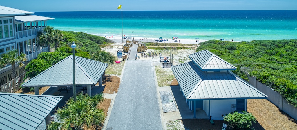Blue mountain beach access along 30A.