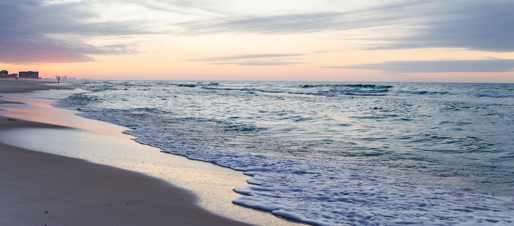 Early morning sunrise at Rosemary beach.